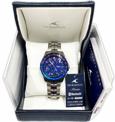 Pre-owned Casio Oceanus Ocw-s7000-1ajf Manta S7000 Series Men's Wrist Watch Silver Limited