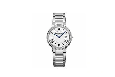 Pre-owned Raymond Weil Jasmine Silver Dial Diamond Bezel 35 Mm Watch 5245-sts-00661