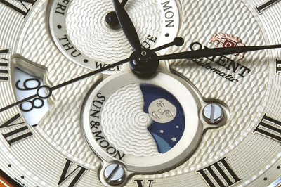 Pre-owned Orient Classic Rn-ak0001s Sun & Moon Automatic Watch Silver Dial With Box