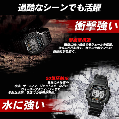 Pre-owned G-shock Casio Gmw-b5000-1jf  Bluetooth Solar Radio Men's Watch Free Shipping