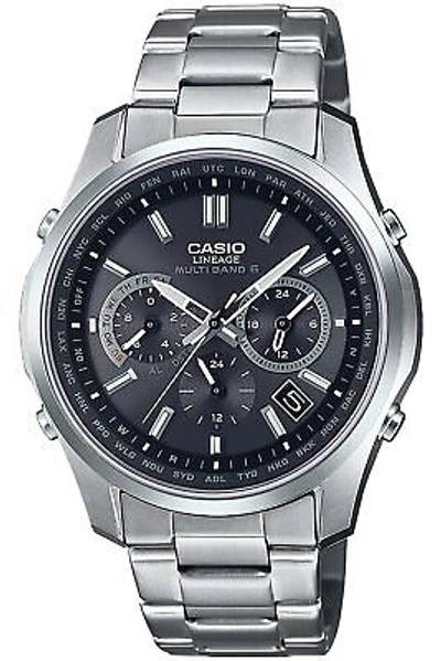 Pre-owned Casio Lineage Liw-m610tse-1ajf Solar Radio Men's Watch Titanium Black Dial
