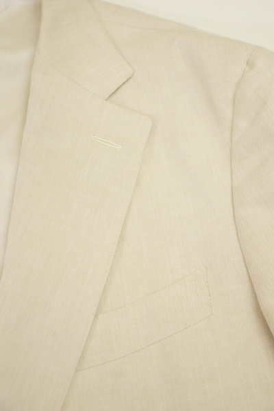 Pre-owned Suitsupply Men  Suit Havana Patch Linen & Cotton Eu52 Uk/us42 S162 In Beige