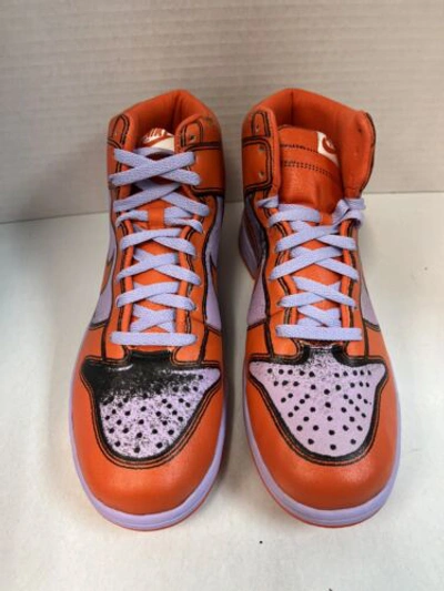 Pre-owned Nike Dunk High 1 Piece 2007 Size 9 Brand 318998-581 In Orange