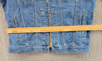 Pre-owned Jw Anderson Distressed Denim Jacket Men's L Light Blue Two Buttoned Flap Pockets