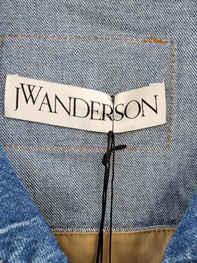 Pre-owned Jw Anderson Distressed Denim Jacket Men's L Light Blue Two Buttoned Flap Pockets