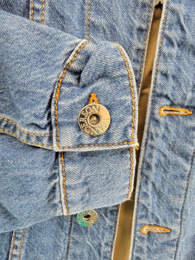 Pre-owned Jw Anderson Distressed Denim Jacket Men's L Light Blue Two Buttoned Flap Pockets