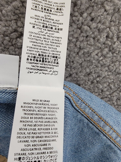 Pre-owned Jw Anderson Distressed Denim Jacket Men's L Light Blue Two Buttoned Flap Pockets