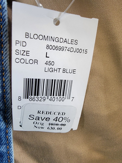 Pre-owned Jw Anderson Distressed Denim Jacket Men's L Light Blue Two Buttoned Flap Pockets