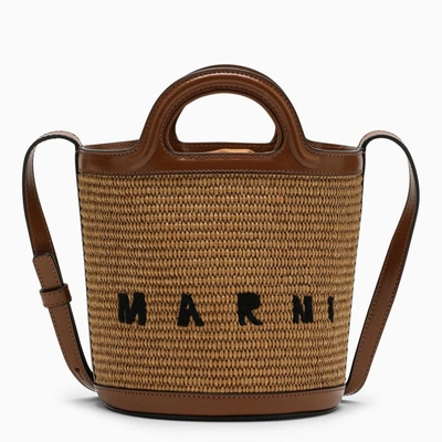 Shop Marni Tropicalia Beige/brown Bucket Women