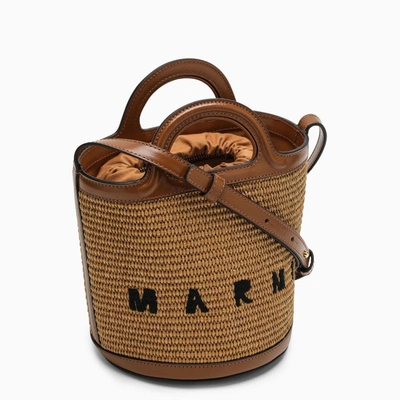 Shop Marni Tropicalia Beige/brown Bucket Women