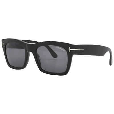 Pre-owned Tom Ford Ft1062-01a-56 Shiny Black Sunglasses In Gray