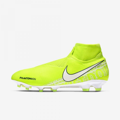 Pre-owned Nike Ao3262-717 Phantom Vision Elite Df Fg Volt Firm Ground Soccer Cleats In Yellow
