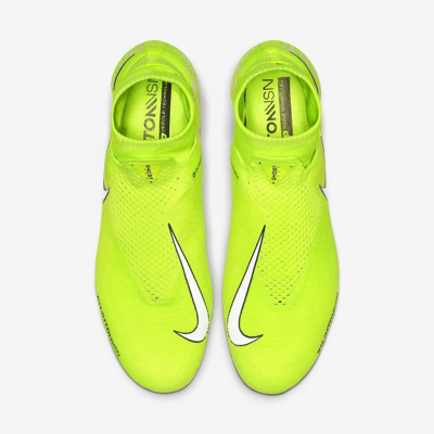 Pre-owned Nike Ao3262-717 Phantom Vision Elite Df Fg Volt Firm Ground Soccer Cleats In Yellow