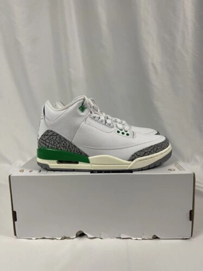 Pre-owned Jordan Nike Air  3 Retro Lucky Green White Sail Ck9246-136 Womens Size 7
