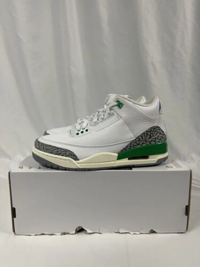 Pre-owned Jordan Nike Air  3 Retro Lucky Green White Sail Ck9246-136 Womens Size 7