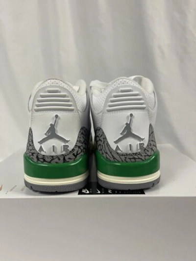 Pre-owned Jordan Nike Air  3 Retro Lucky Green White Sail Ck9246-136 Womens Size 7