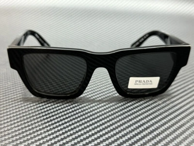Pre-owned Prada Pr A06s 16k08z Black Grey Men's 50 Mm Sunglasses In Gray