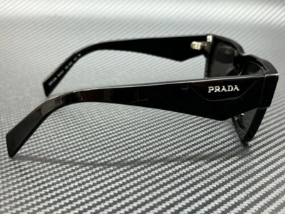Pre-owned Prada Pr A06s 16k08z Black Grey Men's 50 Mm Sunglasses In Gray