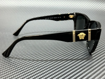 Pre-owned Versace Ve4457 Gb1 87 Black Grey Men's 55 Mm Sunglasses In Gray
