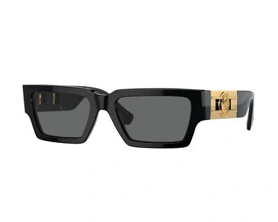 Pre-owned Versace Sunglasses Ve4459 Gb1/87 Black Grey Men Women In Gray