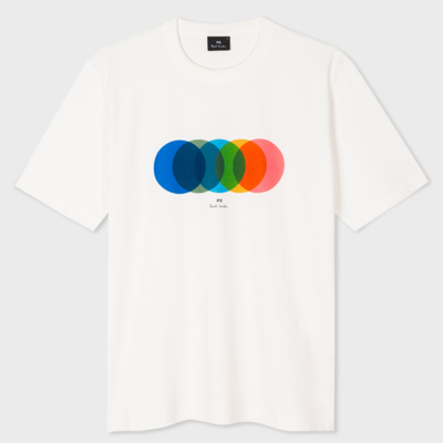 Shop Ps By Paul Smith White Organic Cotton 'circles' Print T-shirt