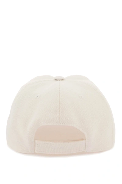 Shop Stella Mccartney Baseball Cap With Embroidered Logo Women In White