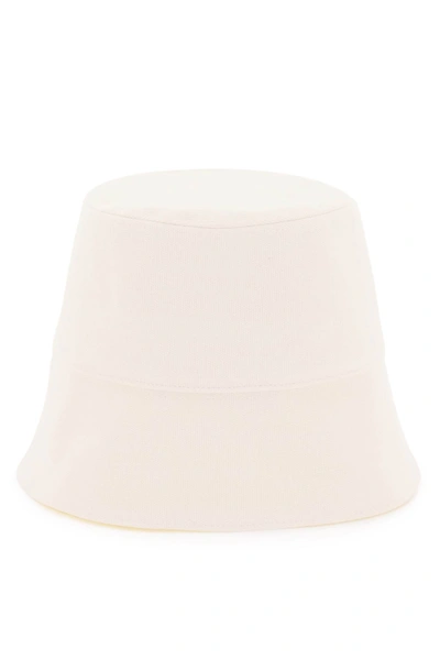 Shop Stella Mccartney Bucket Hat With Floral Logo Embroidery Women In White