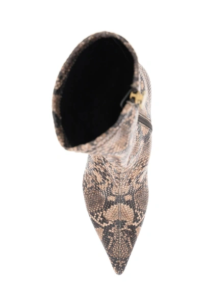 Shop Stella Mccartney Python Print Ankle Boots Women In Brown