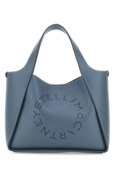 Shop Stella Mccartney Woman Air Force Blue Alter Mat Stella Logo Shoulder Bag