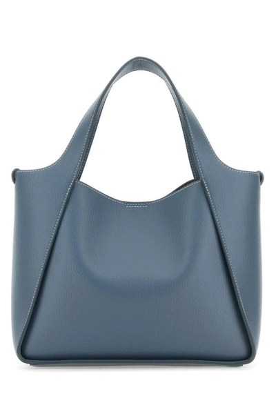 Shop Stella Mccartney Woman Air Force Blue Alter Mat Stella Logo Shoulder Bag