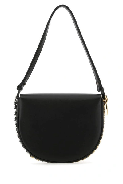 Shop Stella Mccartney Woman Black Alter Mat Medium Frayme Shoulder Bag