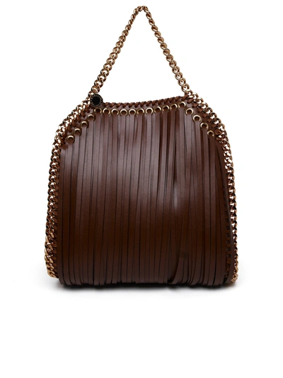 Shop Stella Mccartney Woman Brown Vegan Leather Falabella Mini Bag