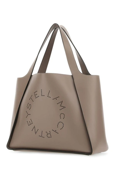 Shop Stella Mccartney Woman Dove Grey Alter Mat Stella Logo Shoulder Bag In Gray