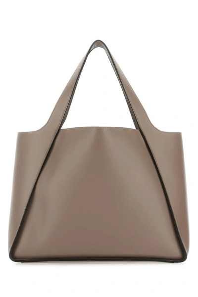Shop Stella Mccartney Woman Dove Grey Alter Mat Stella Logo Shoulder Bag In Gray