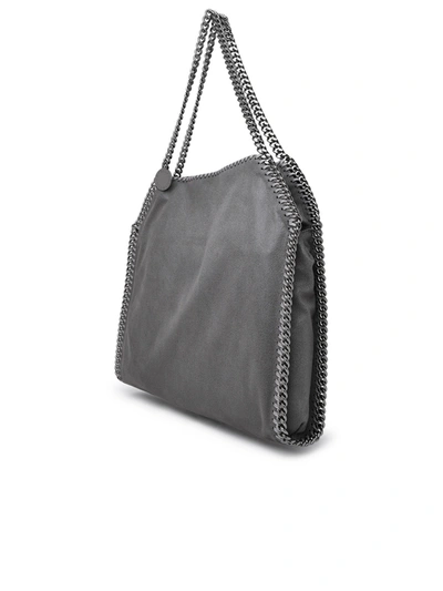 Shop Stella Mccartney Woman Grey Polyester 2 Chain Falabella Bag In Gray