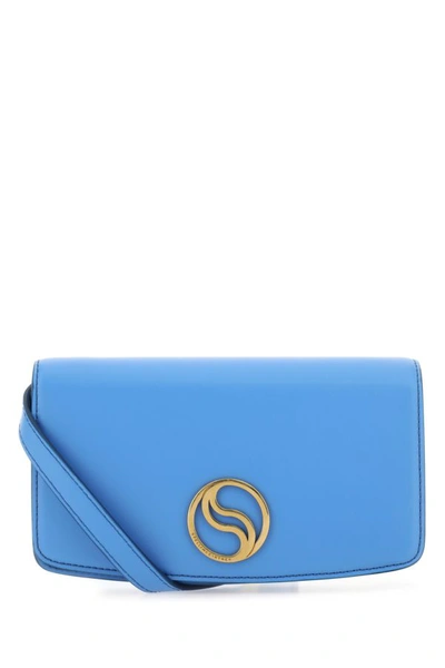 Shop Stella Mccartney Woman Light Blue Alter Mat Mini S-wave Clutch