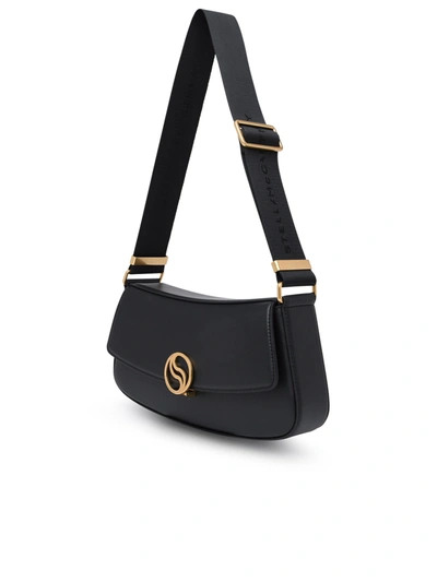 Shop Stella Mccartney Woman S Wave Black Polyester Blend Crossbody Bag