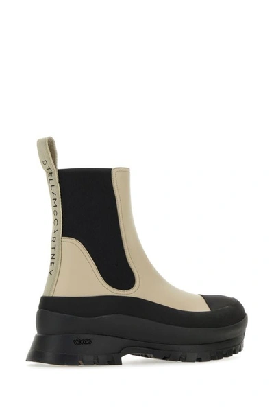 Shop Stella Mccartney Woman Two-tone Alter Mat Trace Ankle Boots In Multicolor