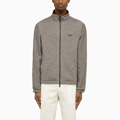Shop Zegna Reversible Jacket In Nylon And Cashmere Men In Multicolor