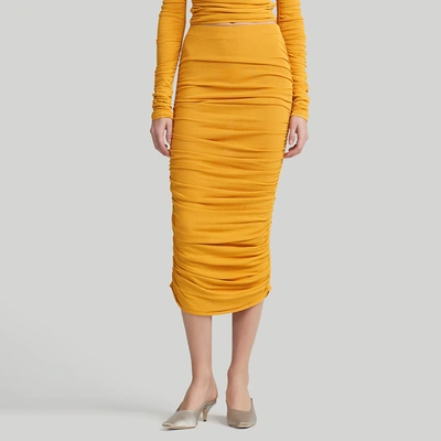 Shop Altuzarra 'chukwu' Skirt In Bright Saffron