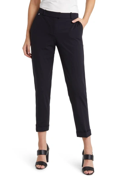 Hugo Boss Tobaluka Tapered Cropped Pants In Black