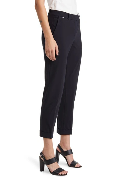 Hugo Boss Tobaluka Tapered Cropped Pants In Black