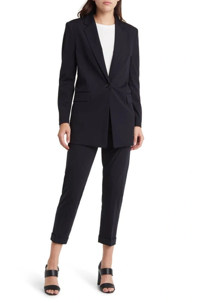 Hugo Boss Tobaluka Tapered Cropped Pants In Black