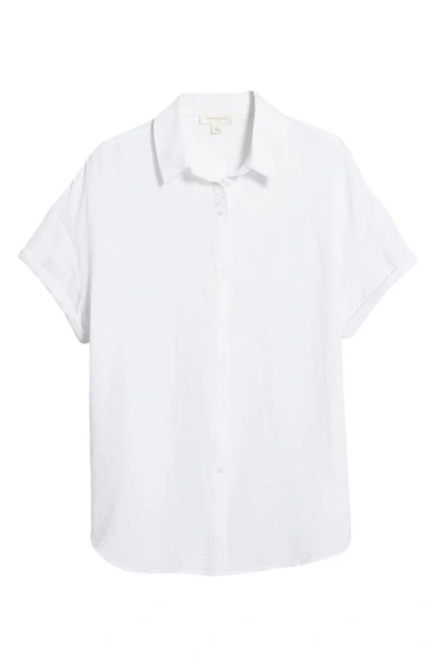 Shop Treasure & Bond Oversize Short Sleeve Tunic In White