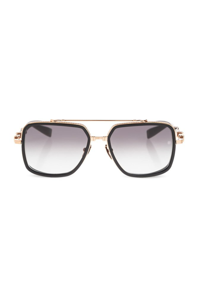 Shop Balmain Eyewear Bps 108e Square Frame Sunglasses In Black