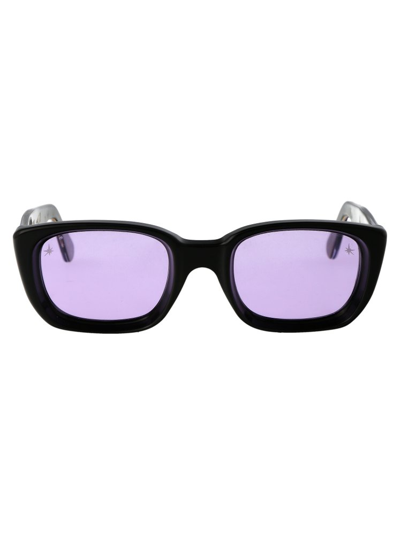 Shop Retrosuperfuture Lira Rectangular Frame Sunglasses In Black