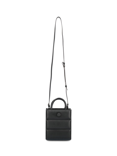 Shop Moncler Doudoune Mini Tote Bag In Black