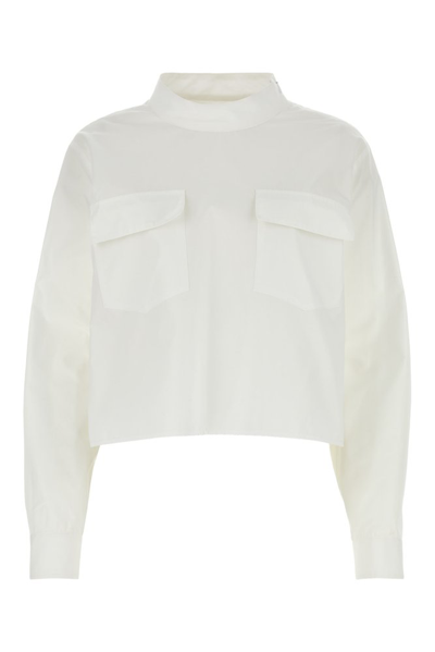 Shop Givenchy Flap Pocket Top In White