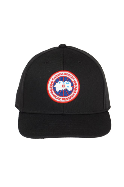 Shop Canada Goose Logo Embroidered Tonal Cap In Black