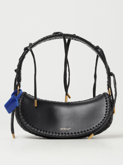 Off-white Off White Women Black Leather Shoulder Bag In Black